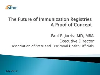 The Future of Immunization Registries A Proof of Concept