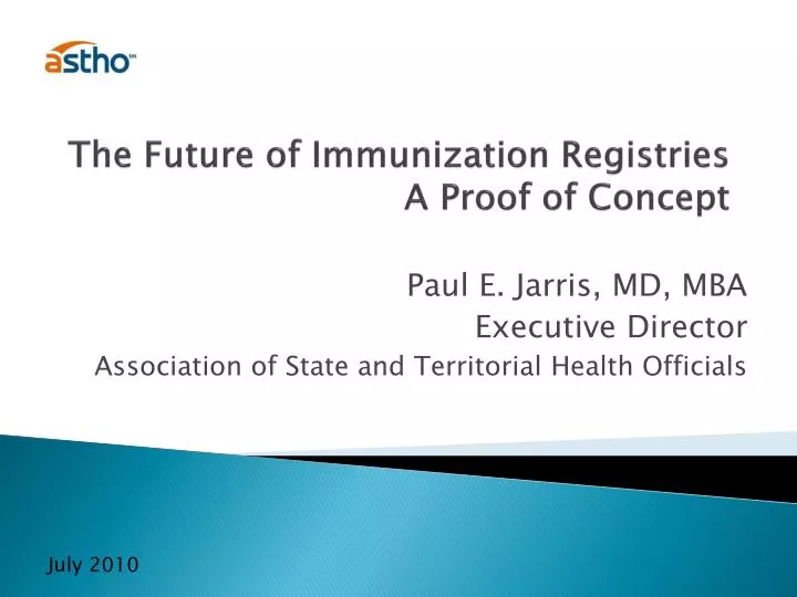 the future of immunization registries a proof of concept