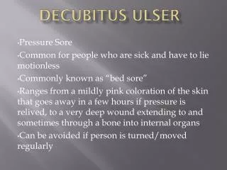 Decubitus Ulser