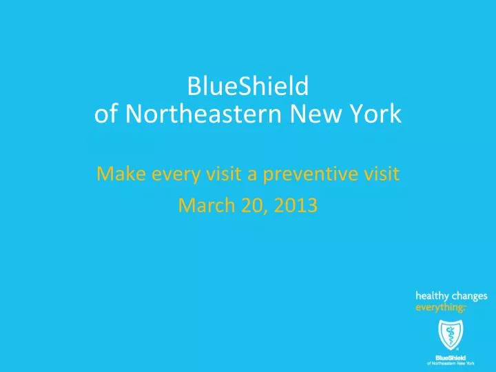 blueshield of northeastern new york