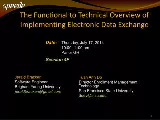The Functional to Technical Overview of Implementing Electronic Data Exchange