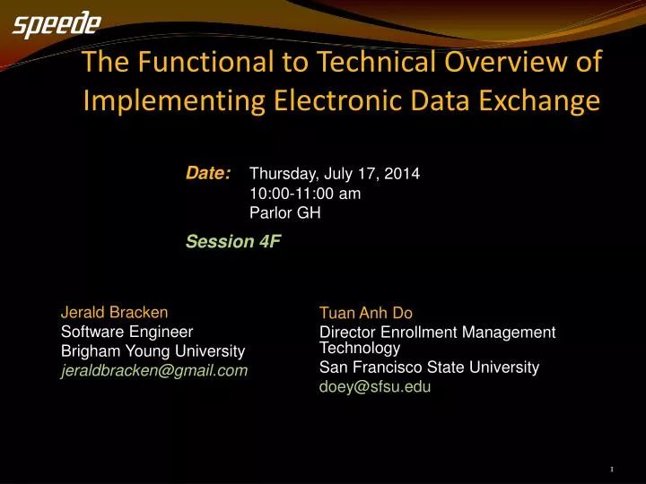the functional to technical overview of implementing electronic data exchange