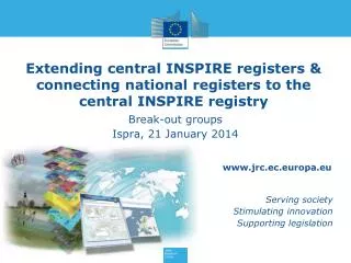 extending central inspire registers connecting national registers to the central inspire registry