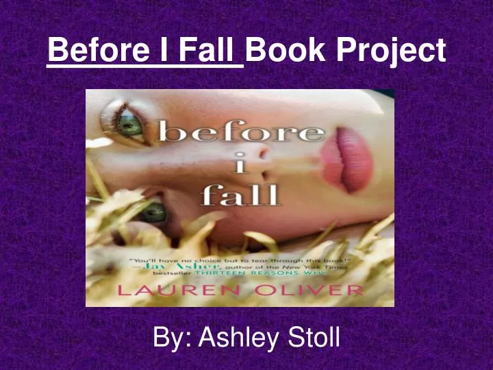 before i fall book project
