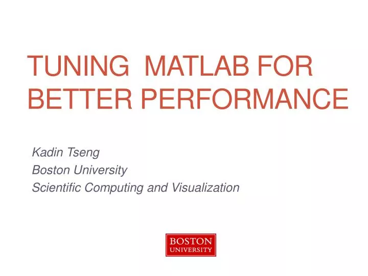 tuning matlab for better performance