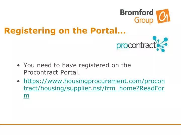 registering on the portal