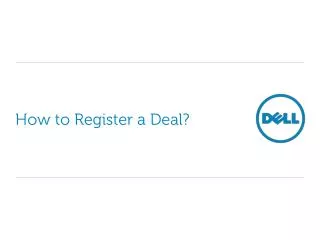 How to Register a Deal?