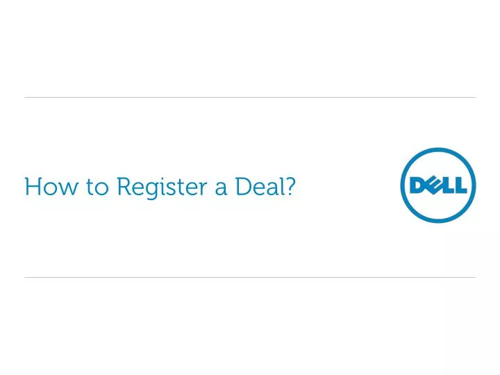 how to register a deal