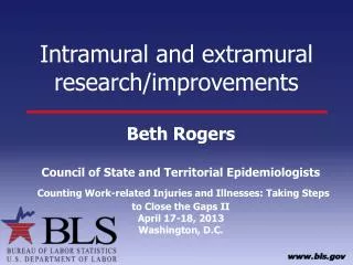 Intramural and extramural research/improvements
