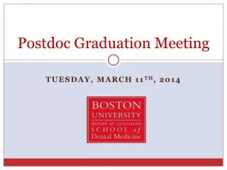 Postdoc Graduation Meeting