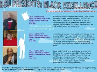 BSU PRESENTS: BLACK EXCELLENCE