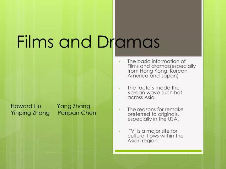 films and dramas