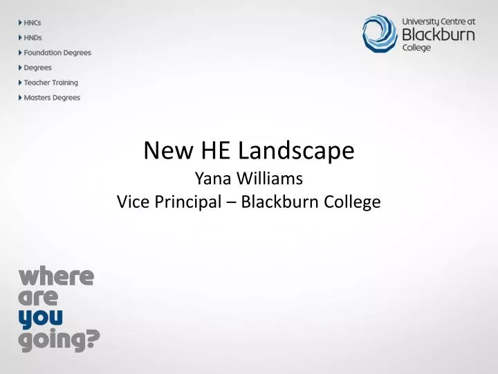 new he landscape yana williams vice principal blackburn college