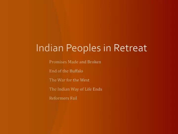 indian peoples in retreat