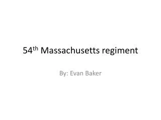 54 th massachusetts regiment