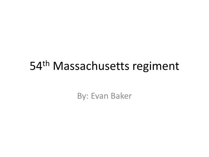 54 th massachusetts regiment