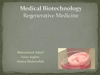 Medical Biotechnology Regenerative Medicine