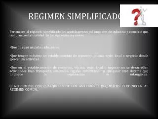 regimen simplificado