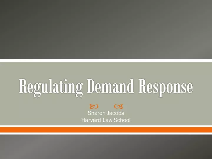regulating demand response