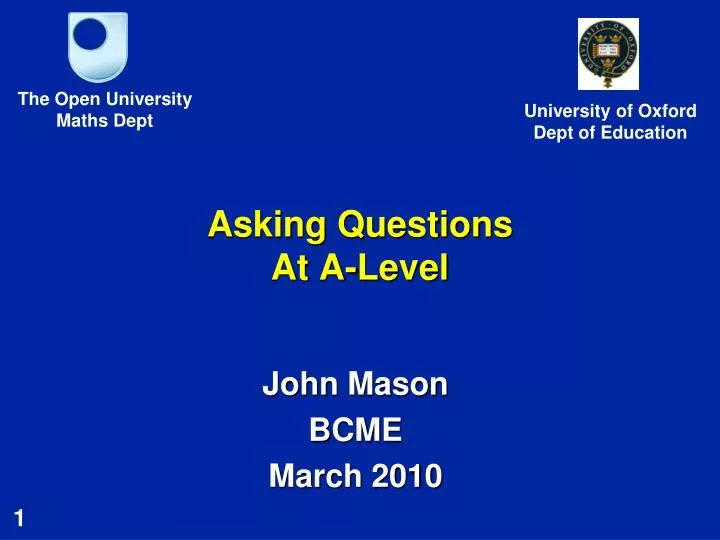 asking questions at a level