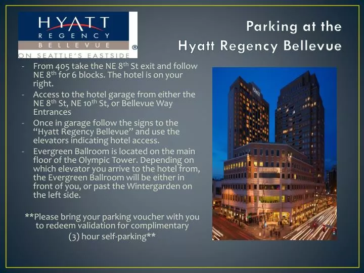 parking at the hyatt regency bellevue