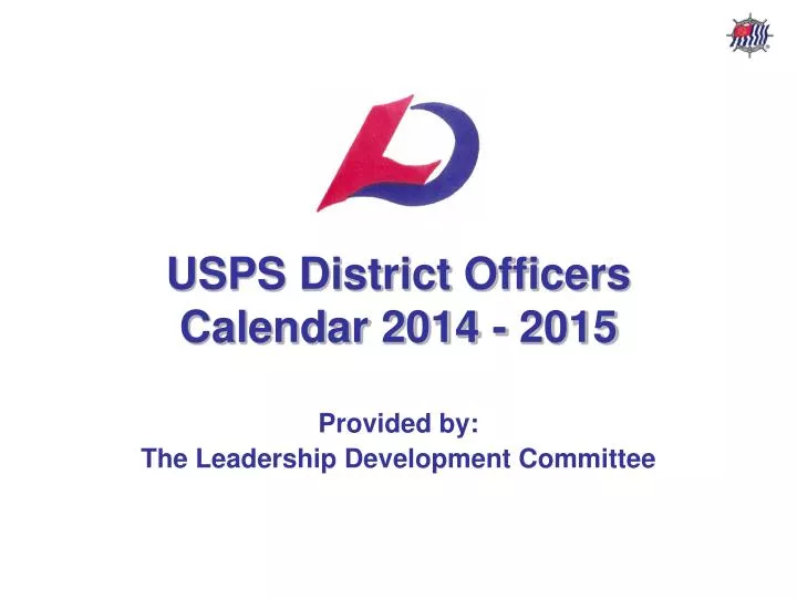 usps district officers calendar 2014 2015