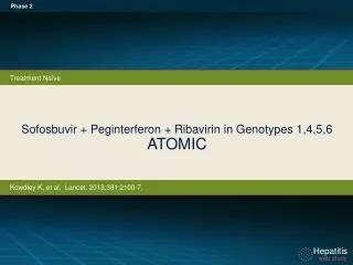 Sofosbuvir + Peginterferon + Ribavirin in Genotypes 1,4,5,6 ATOMIC