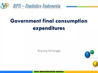 Government final consumption expenditures
