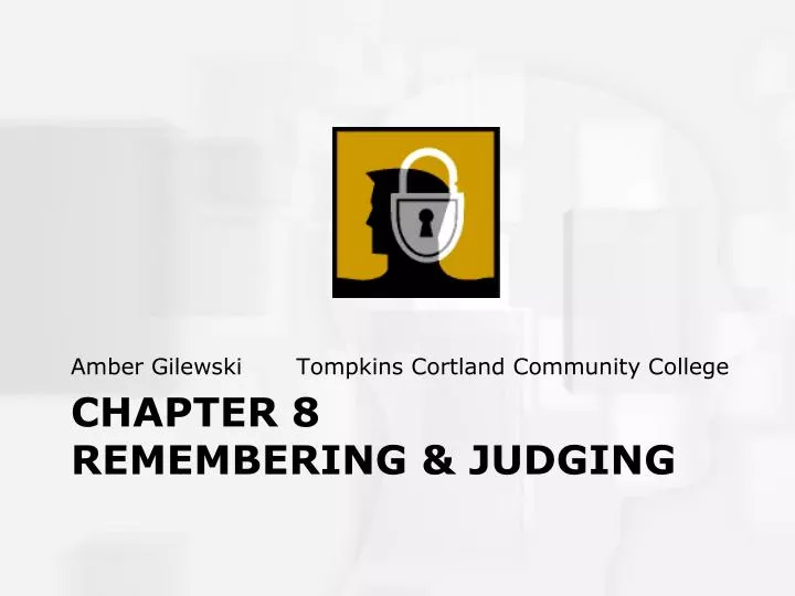 chapter 8 remembering judging