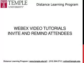 Webex Video Tutorials Invite and remind attendees