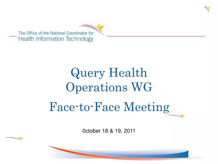 query health operations wg
