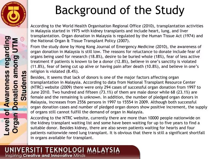 PPT - Background of the Study PowerPoint Presentation - ID:2556769