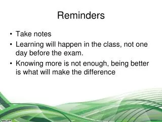 reminders