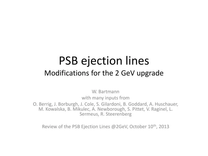 psb ejection lines modifications for the 2 gev upgrade