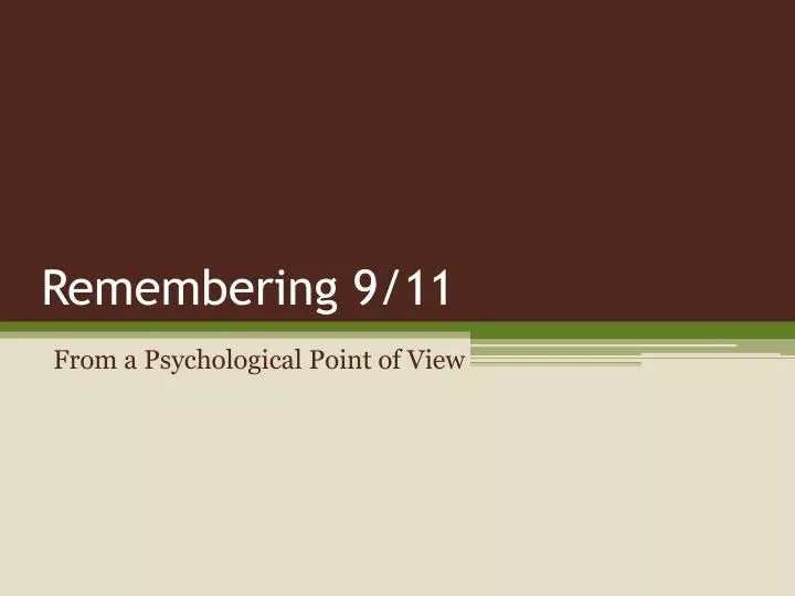 remembering 9 11