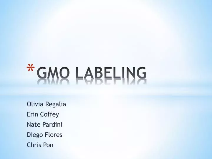 gmo labeling