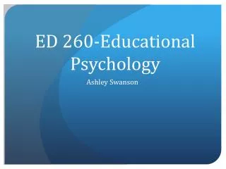 ED 260-Educational Psychology