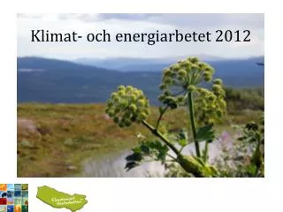 Klimat- och energiarbetet 2012