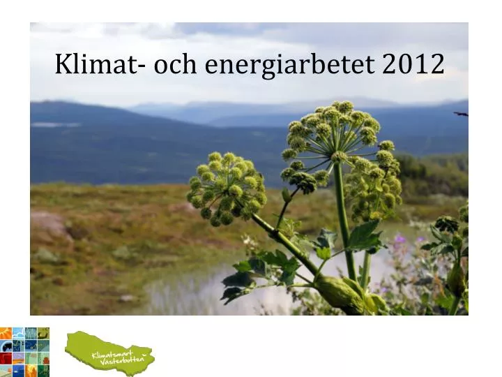 klimat och energiarbetet 2012