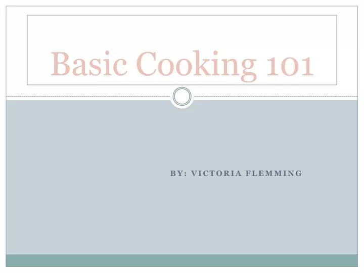 basic cooking 101