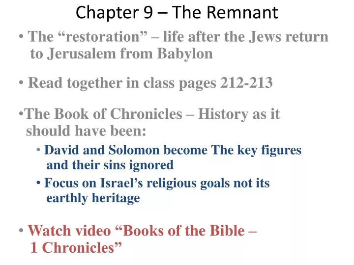 chapter 9 the remnant