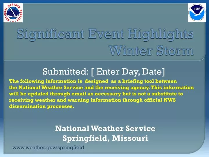 significant event highlights winter storm