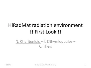 HiRadMat radiation environment !! First Look !!