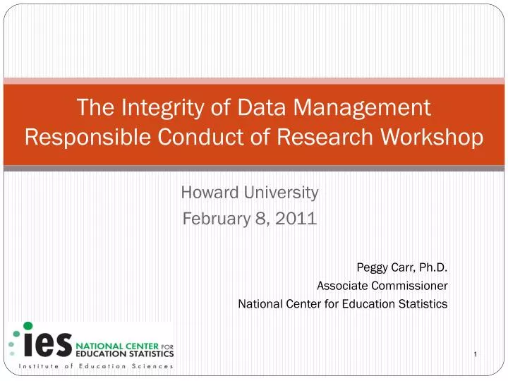 the integrity of data management responsible conduct of research workshop