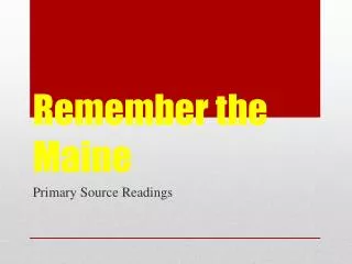 remember the maine