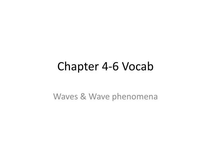 chapter 4 6 vocab