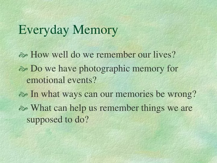 everyday memory