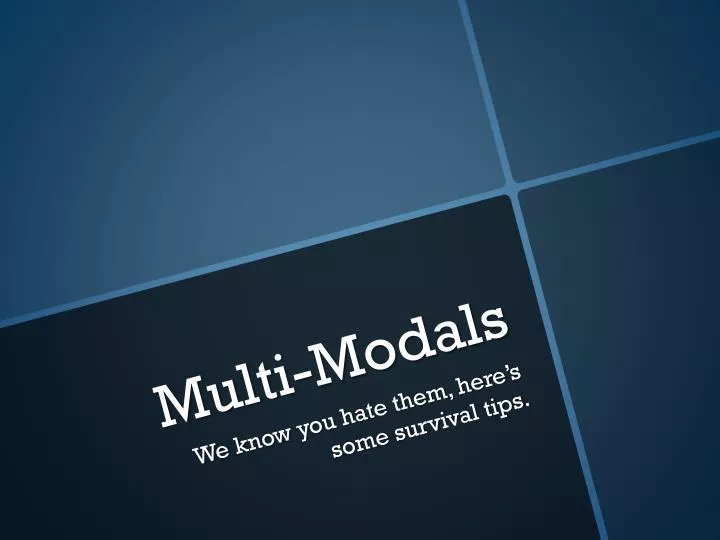 multi modals