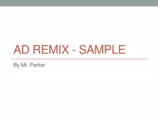 Ad Remix - Sample