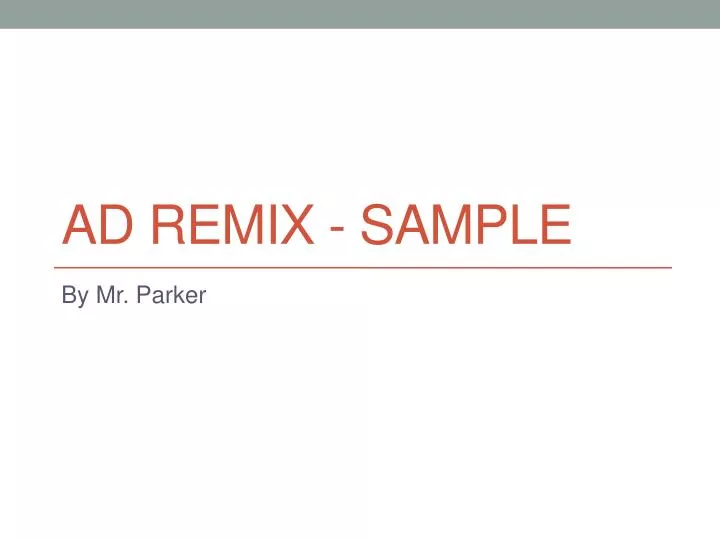 ad remix sample